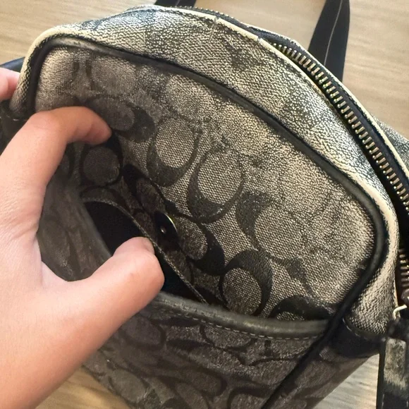 Coach Black and Gray Messenger Bag - Picture 5 of 7